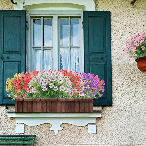 XEOLIAN 12-Pack UV Resistant Artificial Flowers Decor